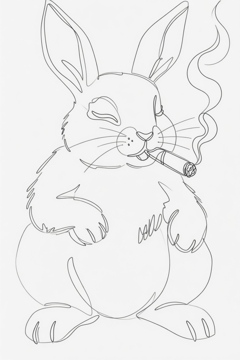 FatRabbit — a smoking rabbit, the symbol of the warren